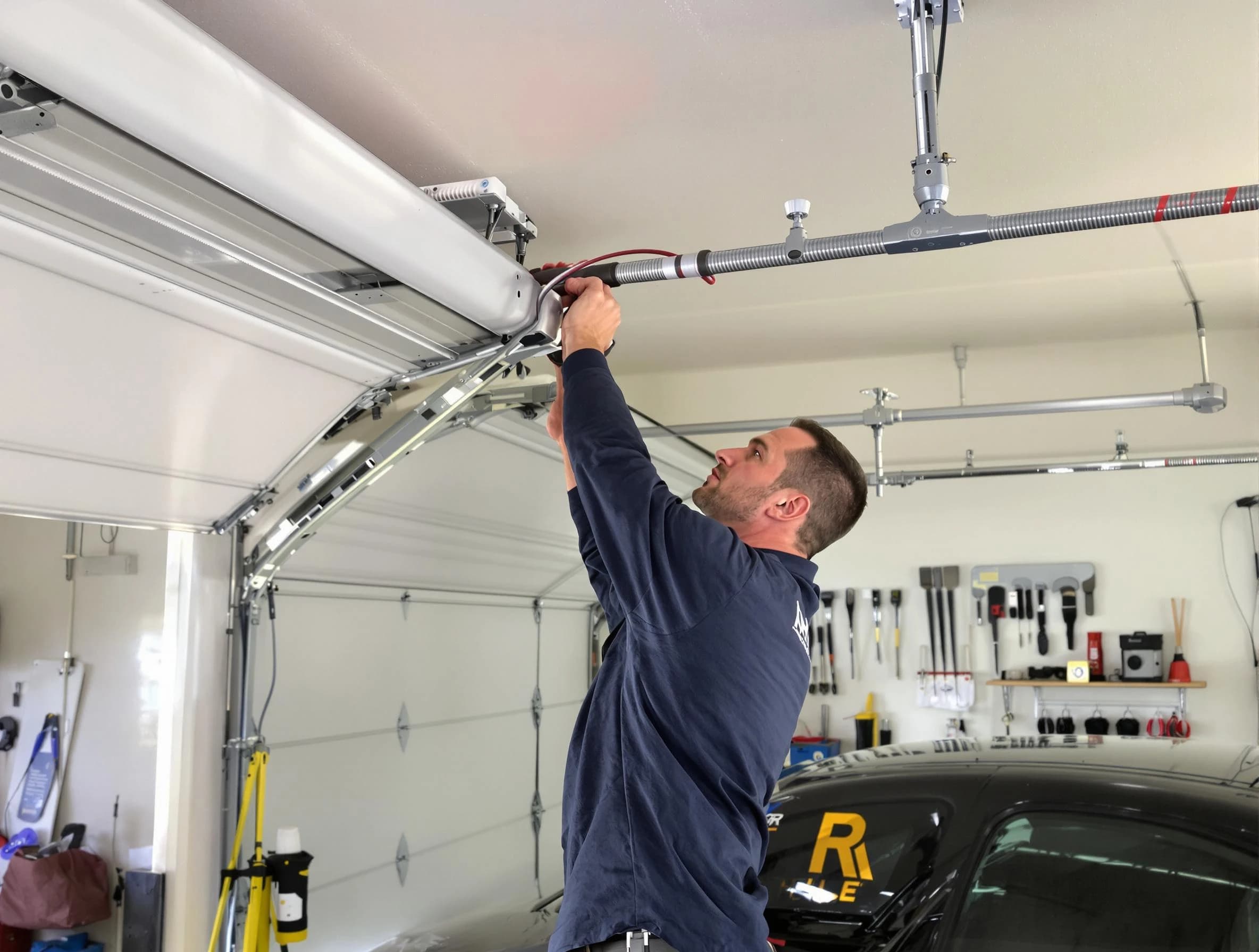 West Orange Garage Door Repair technician performing garage door cable repair in West Orange