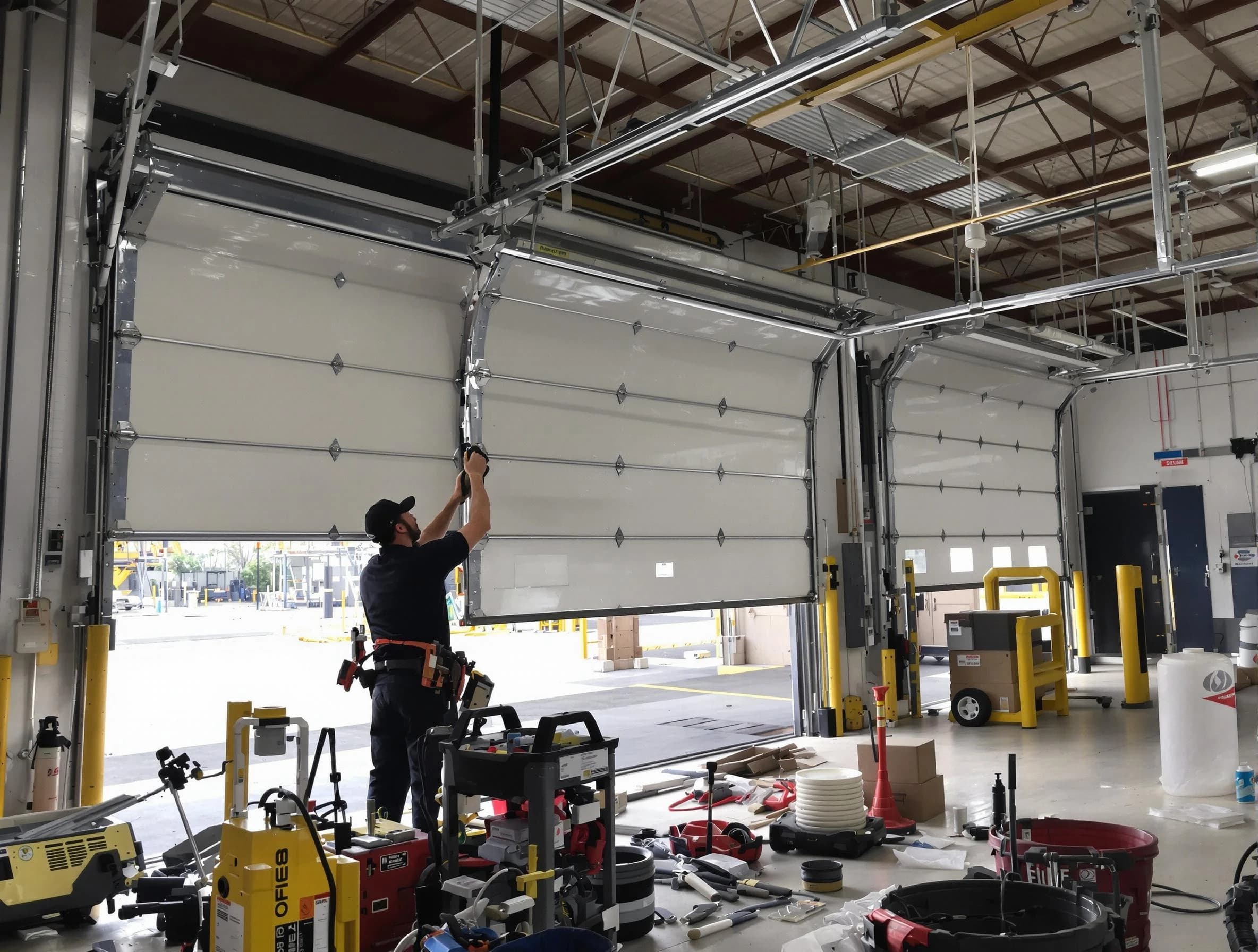 West Orange Garage Door Repair technician performing commercial garage door repair in West Orange