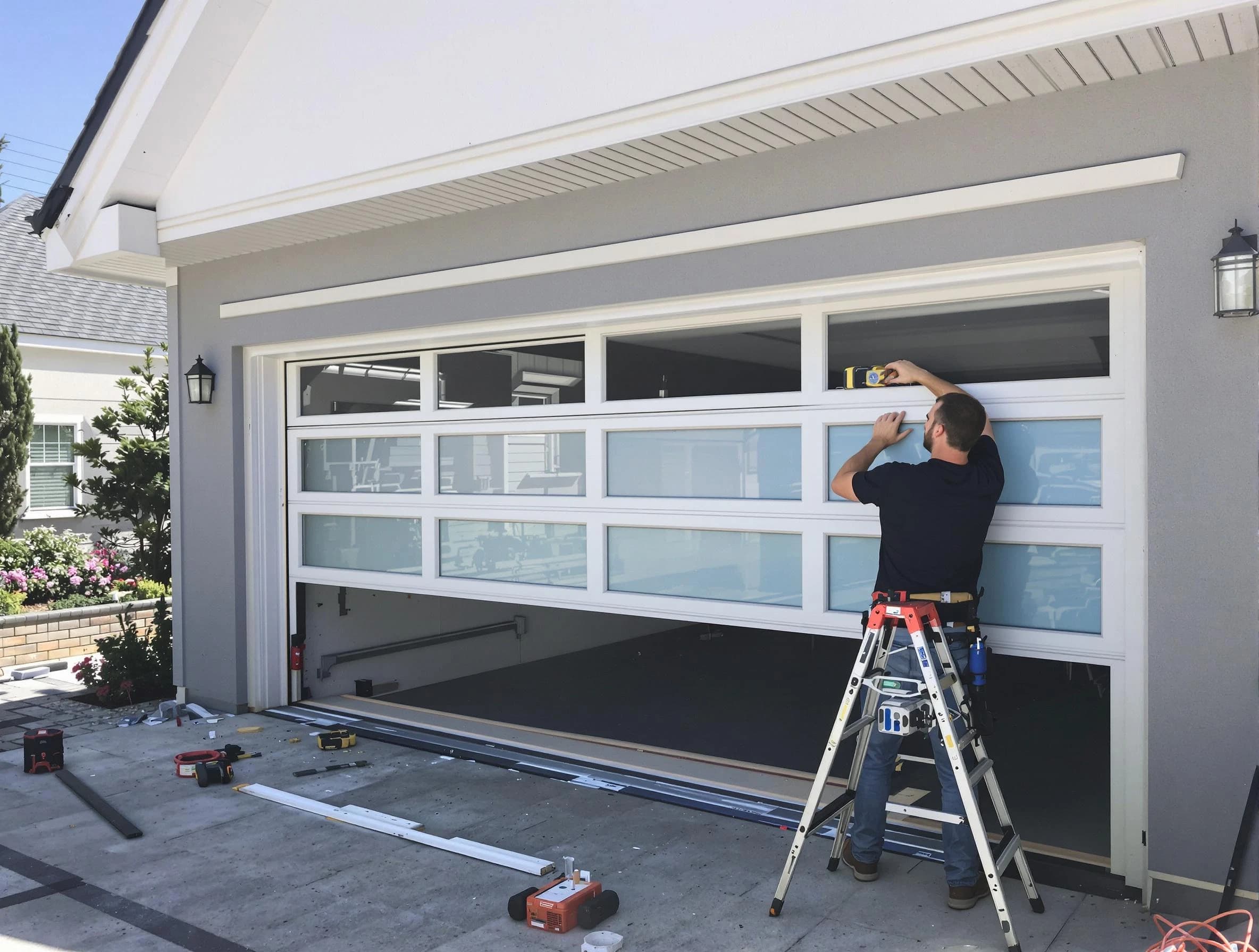 West Orange Garage Door Repair team performing garage door replacement in West Orange