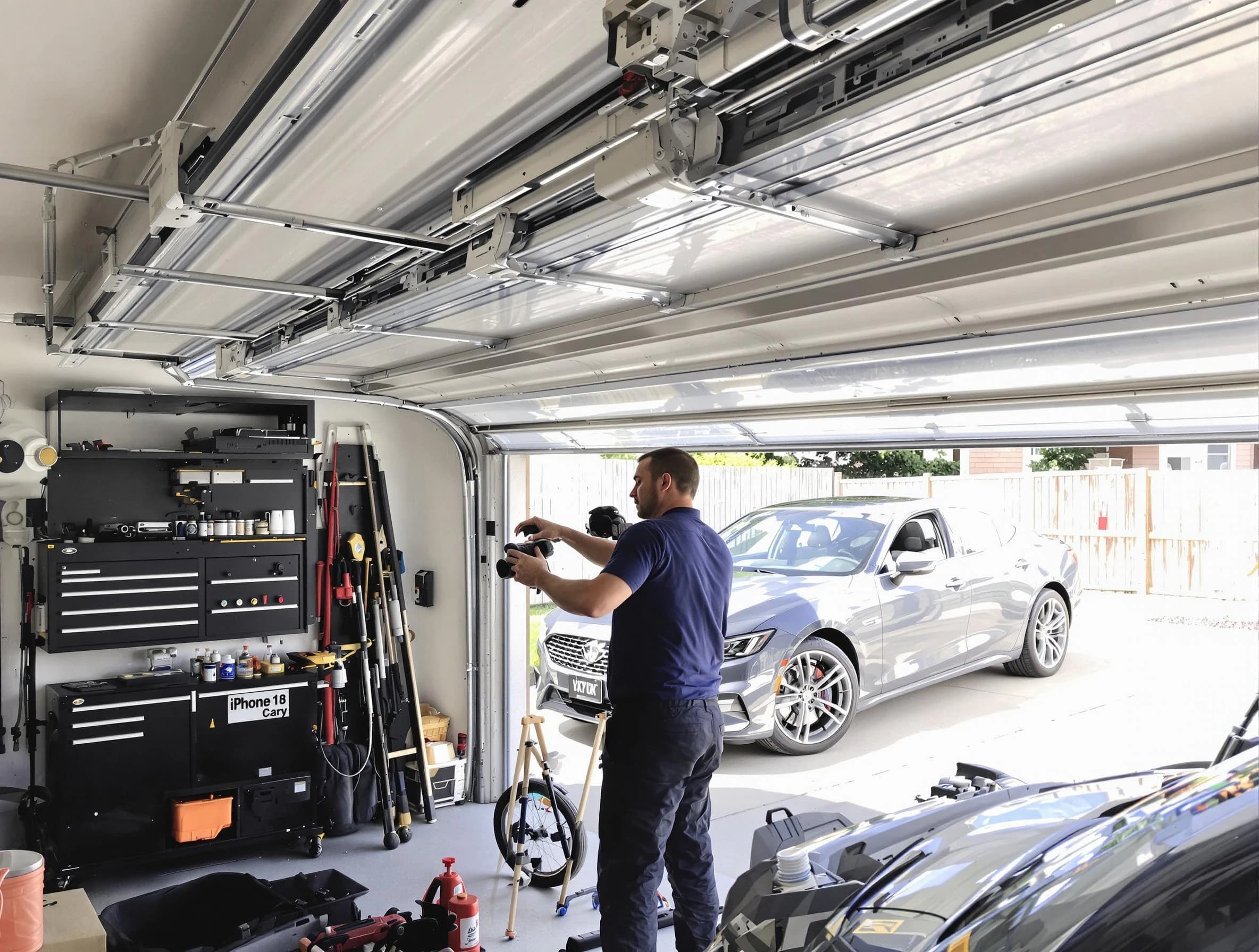 West Orange Garage Door Repair technician fixing noisy garage door in West Orange