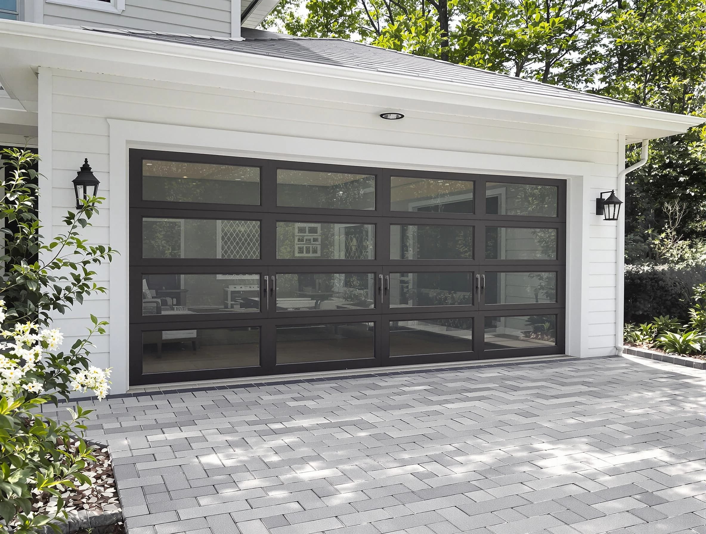 West Orange Garage Door Repair design specialist presenting custom garage door options to West Orange homeowner