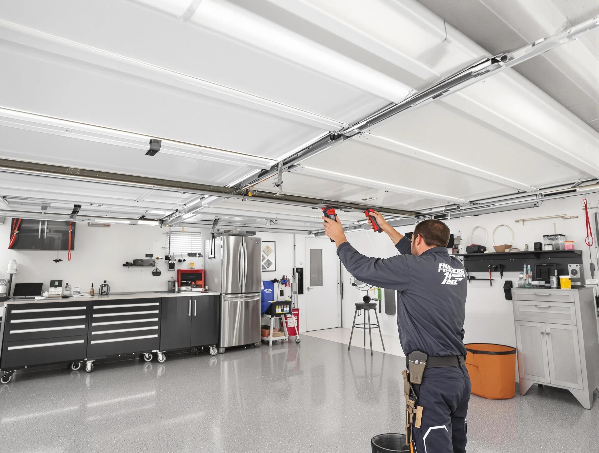 Overhead garage door repair service by West Orange Garage Door Repair in West Orange