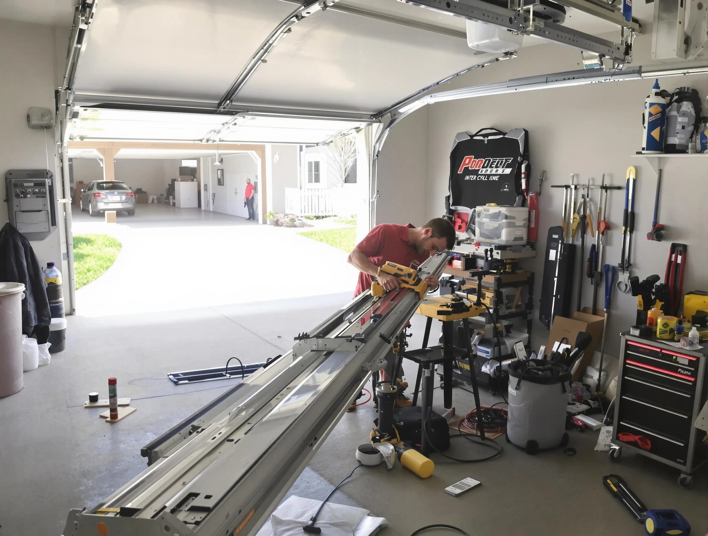 West Orange Garage Door Repair expert performing track repair in West Orange