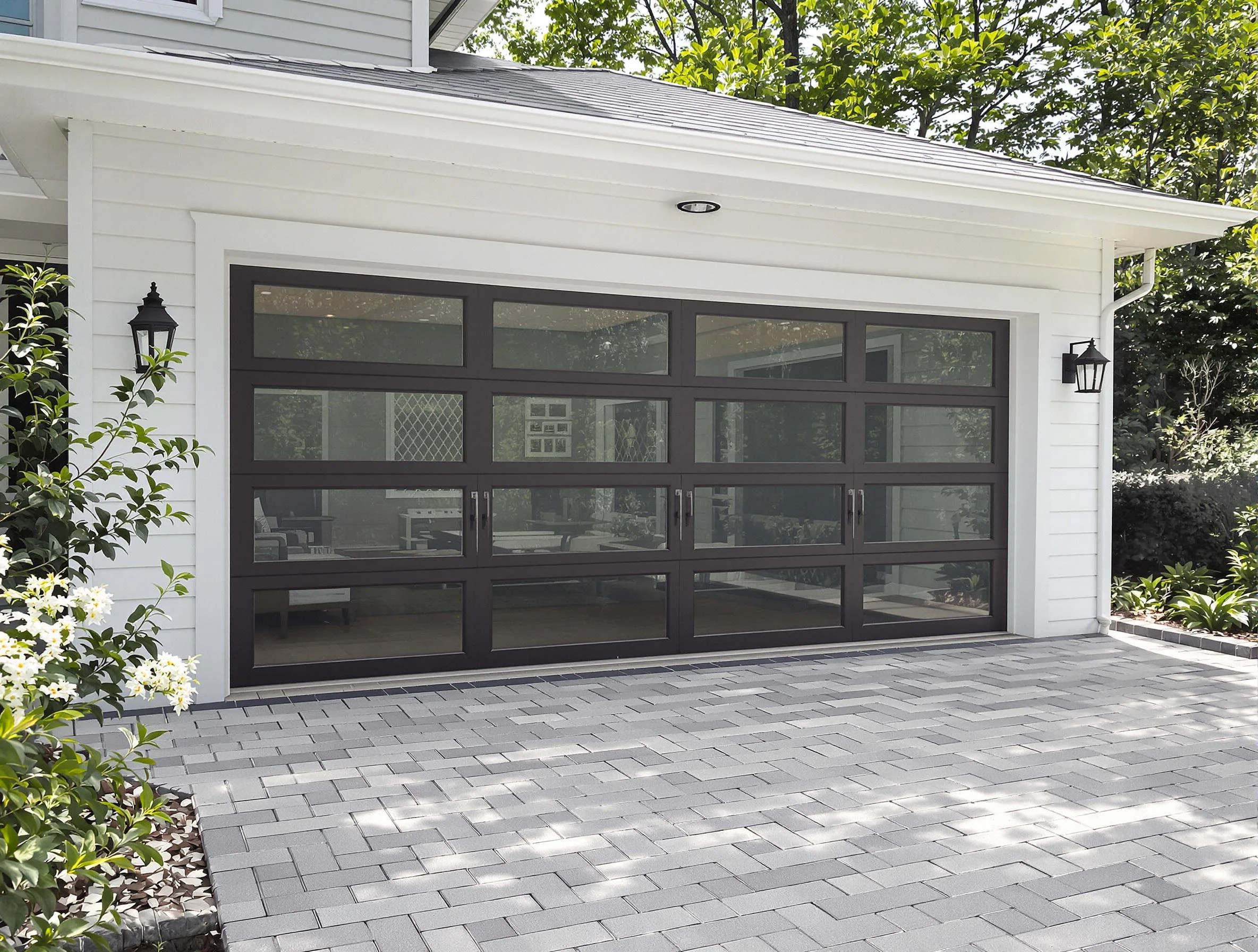 West Orange Garage Door Repair design specialist presenting custom garage door options to West Orange homeowner