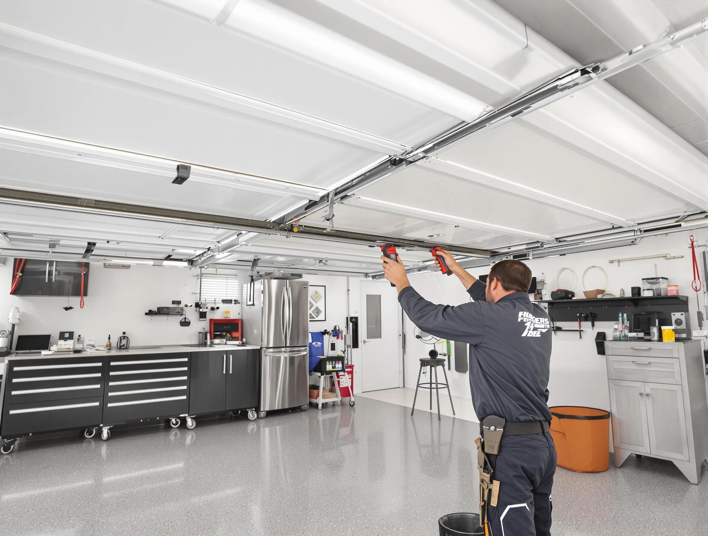 Overhead garage door repair service by West Orange Garage Door Repair in West Orange